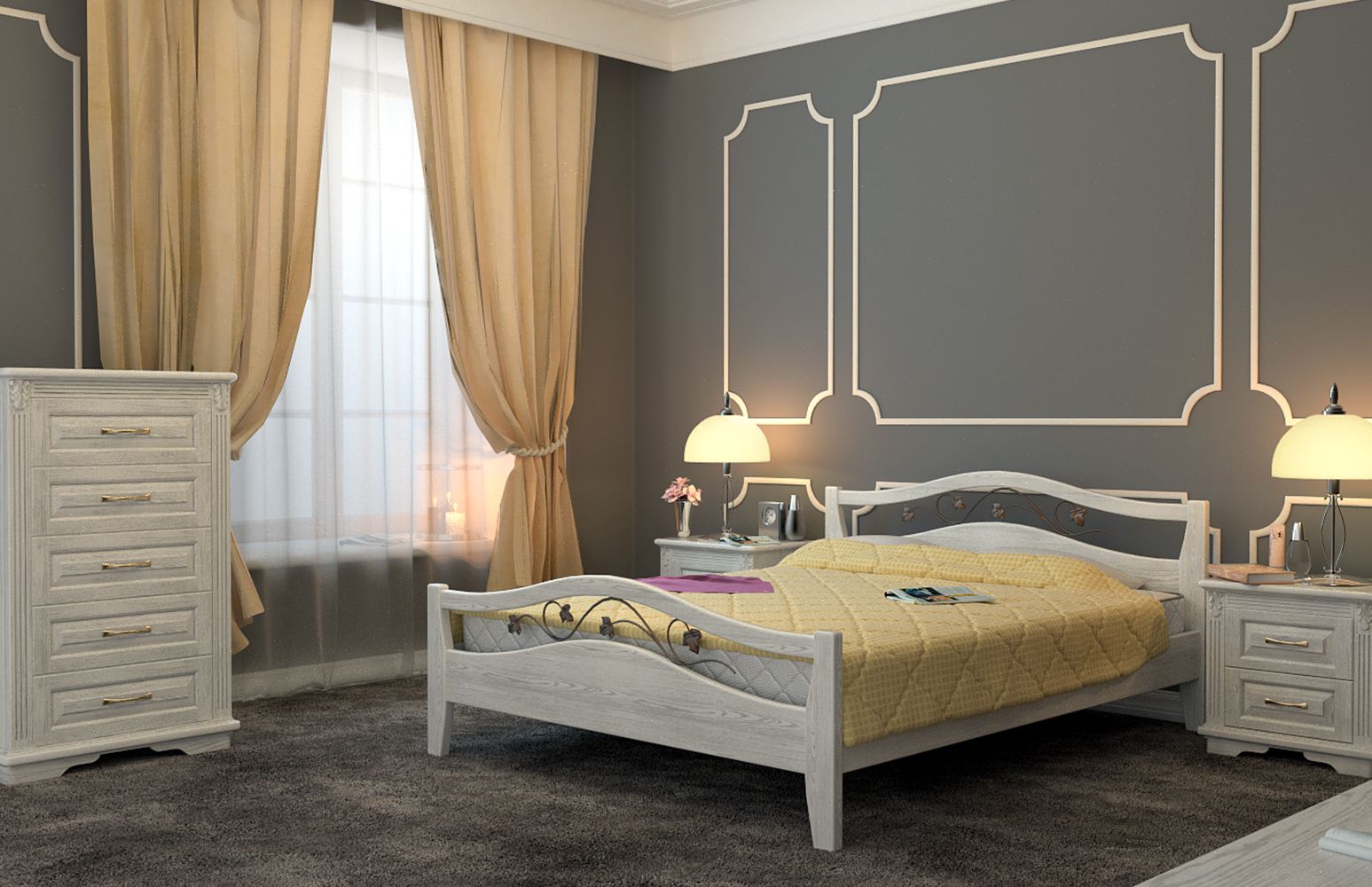 Альтернативная картинка кровати Dreamline Верона (бук)